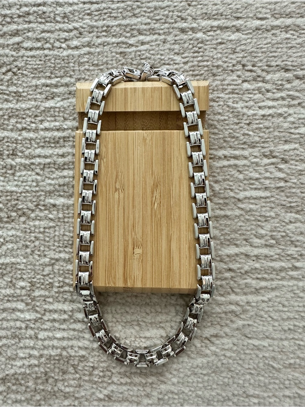 Vintage Monet Silver-Tone Link Necklace